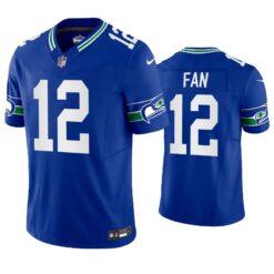 Seattle Seahawks 12th Fan Royal Throwback Limited Jersey