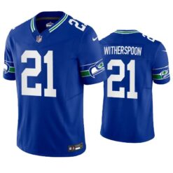 Seattle Seahawks Devon Witherspoon Royal Throwback Limited Jersey