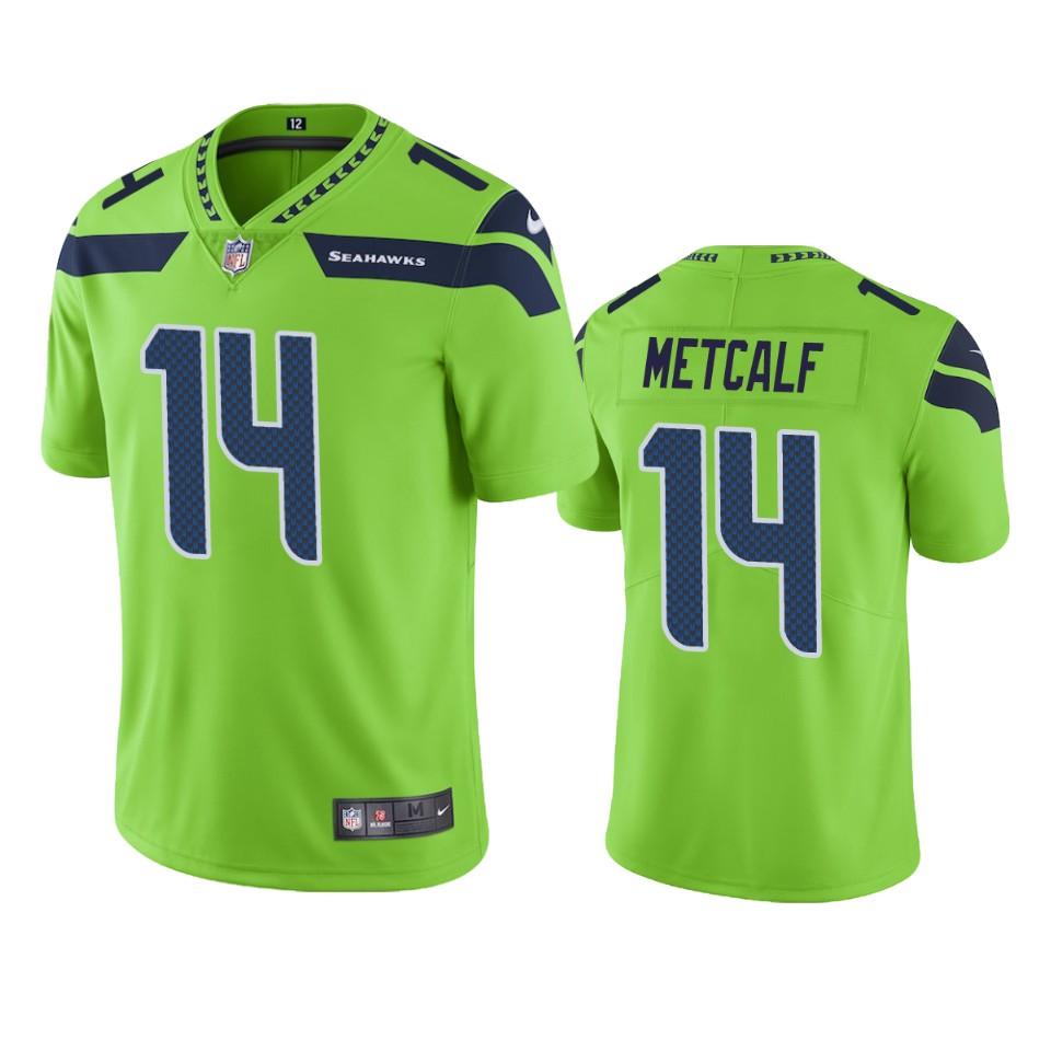 Seattle Seahawks D.K. Metcalf Green Color Rush Limited Jersey Seattle Seahawks D.K. Metcalf Green Color Rush Limited Jersey
