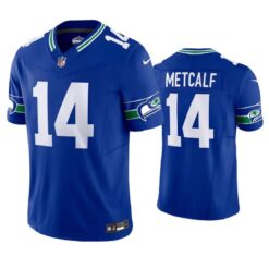 Seattle Seahawks DK Metcalf Royal Throwback Limited Jersey