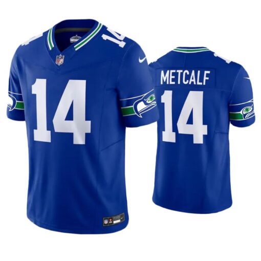 Seattle Seahawks DK Metcalf Royal Throwback Limited Jersey