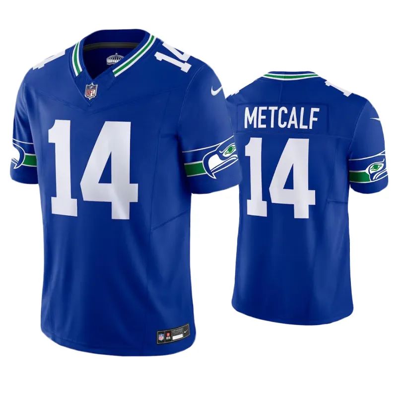 Seattle Seahawks DK Metcalf Royal Throwback Limited Jersey Seattle Seahawks DK Metcalf Royal Throwback Limited Jersey