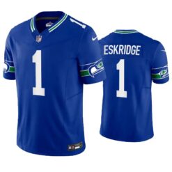 Seattle Seahawks D’Wayne Eskridge Royal Throwback Limited Jersey