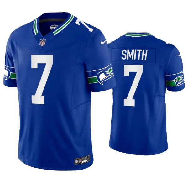 Seattle Seahawks Geno Smith Royal Throwback Limited Jersey Seattle Seahawks Geno Smith Royal Throwback Limited Jersey