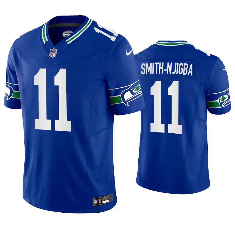 Seattle Seahawks Jaxon Smith-Njigba Royal Throwback Limited Jersey Seattle Seahawks Jaxon Smith-Njigba Royal Throwback Limited Jersey