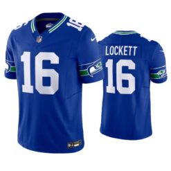 Seattle Seahawks Tyler Lockett Royal Throwback Limited Jersey