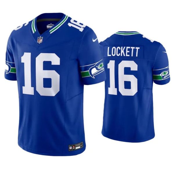 Seattle Seahawks Tyler Lockett Royal Throwback Limited Jersey Seattle Seahawks Tyler Lockett Royal Throwback Limited Jersey