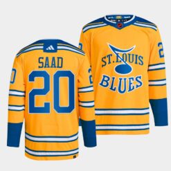 St. Louis Blues Brandon Saad Reverse Yellow Jersey