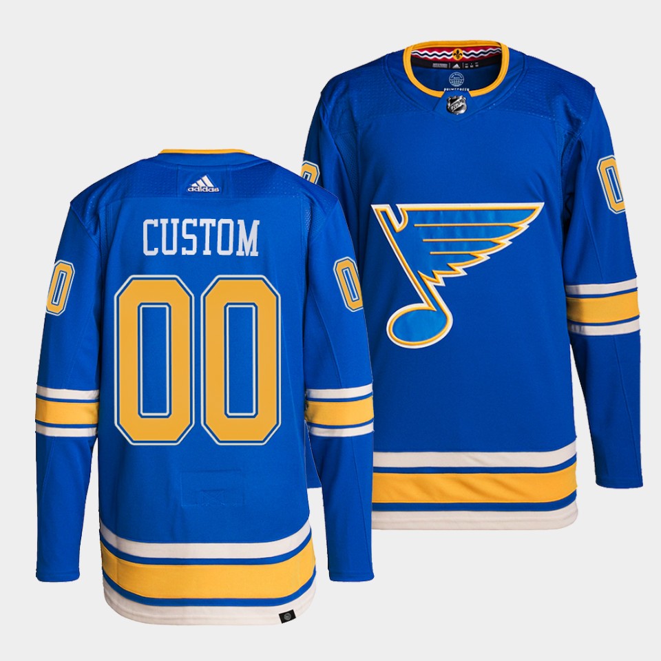 St. Louis Blues Custom Alternate Blue Jersey St. Louis Blues Custom Alternate Blue Jersey