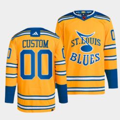St. Louis Blues Custom Reverse Yellow Jersey