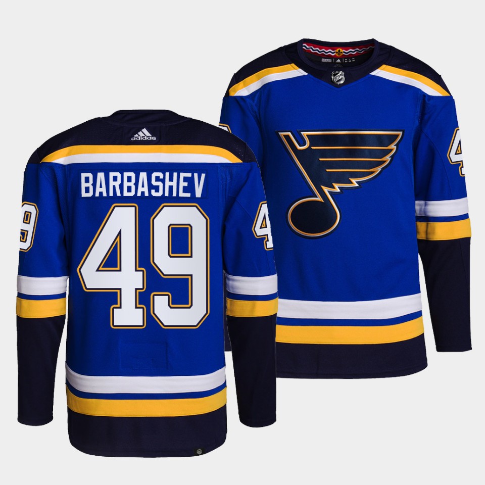 St. Louis Blues Ivan Barbashev Home Blue Jersey St. Louis Blues Ivan Barbashev Home Blue Jersey