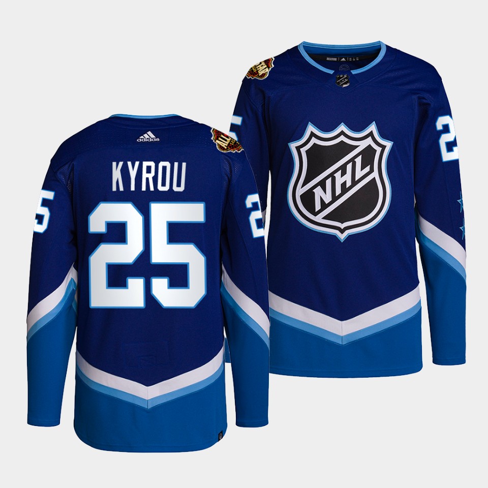 St. Louis Blues Jordan Kyrou 2022 NHL All-Star Blue Jersey St. Louis Blues Jordan Kyrou 2022 NHL All-Star Blue Jersey