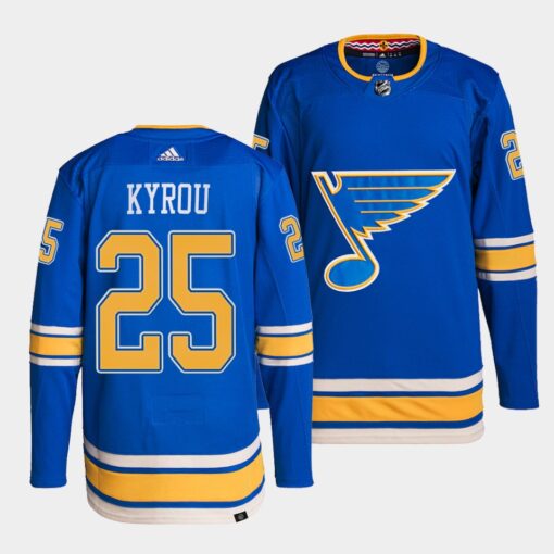St. Louis Blues Jordan Kyrou Alternate Blue Jersey