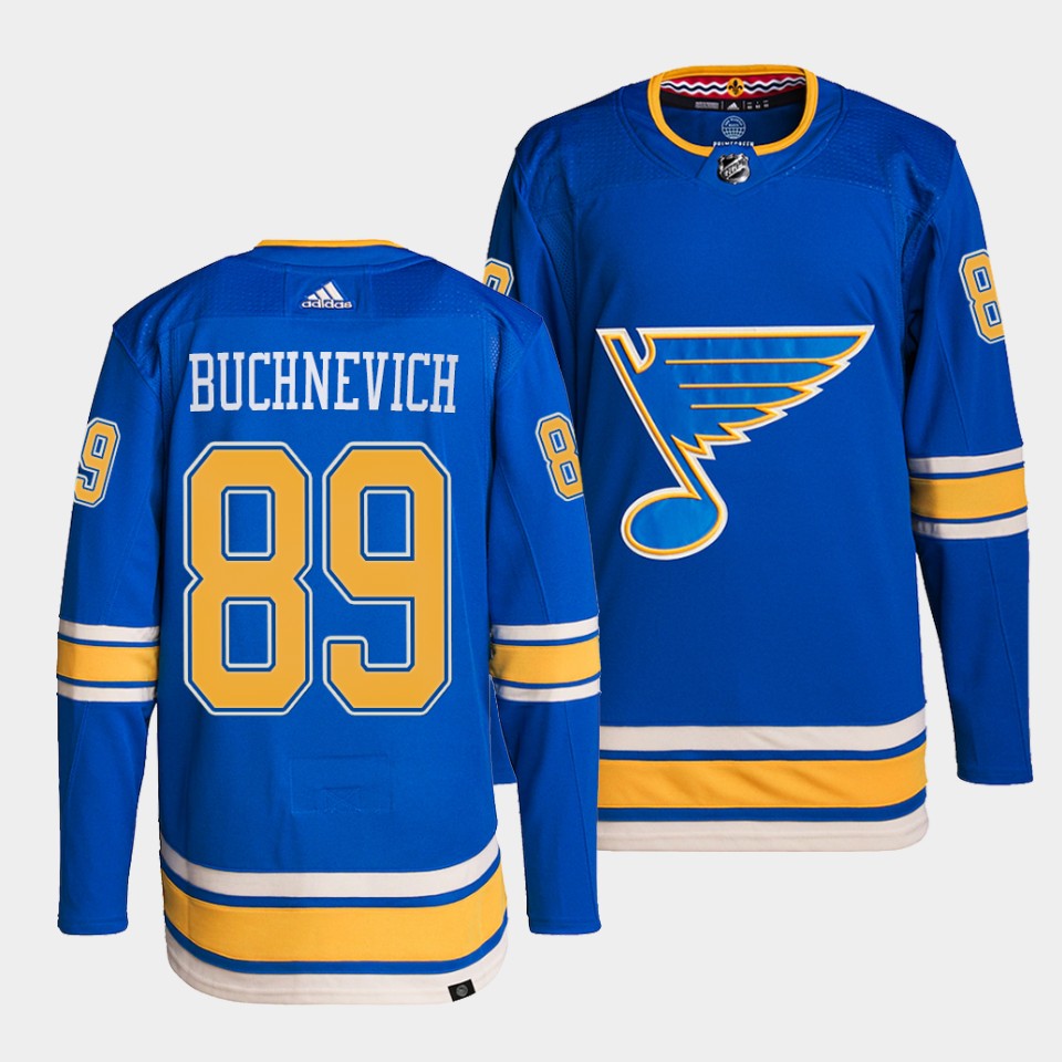 St. Louis Blues Pavel Buchnevich Alternate Blue Jersey St. Louis Blues Pavel Buchnevich Alternate Blue Jersey