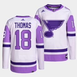 St. Louis Blues Robert Thomas HockeyFightsCancer White Jersey