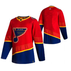 St. Louis Blues Team 2021 Reverse Retro Red Jersey