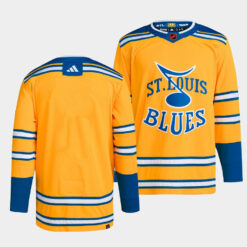 St. Louis Blues Team 2022 Reverse Retro Yellow Jersey