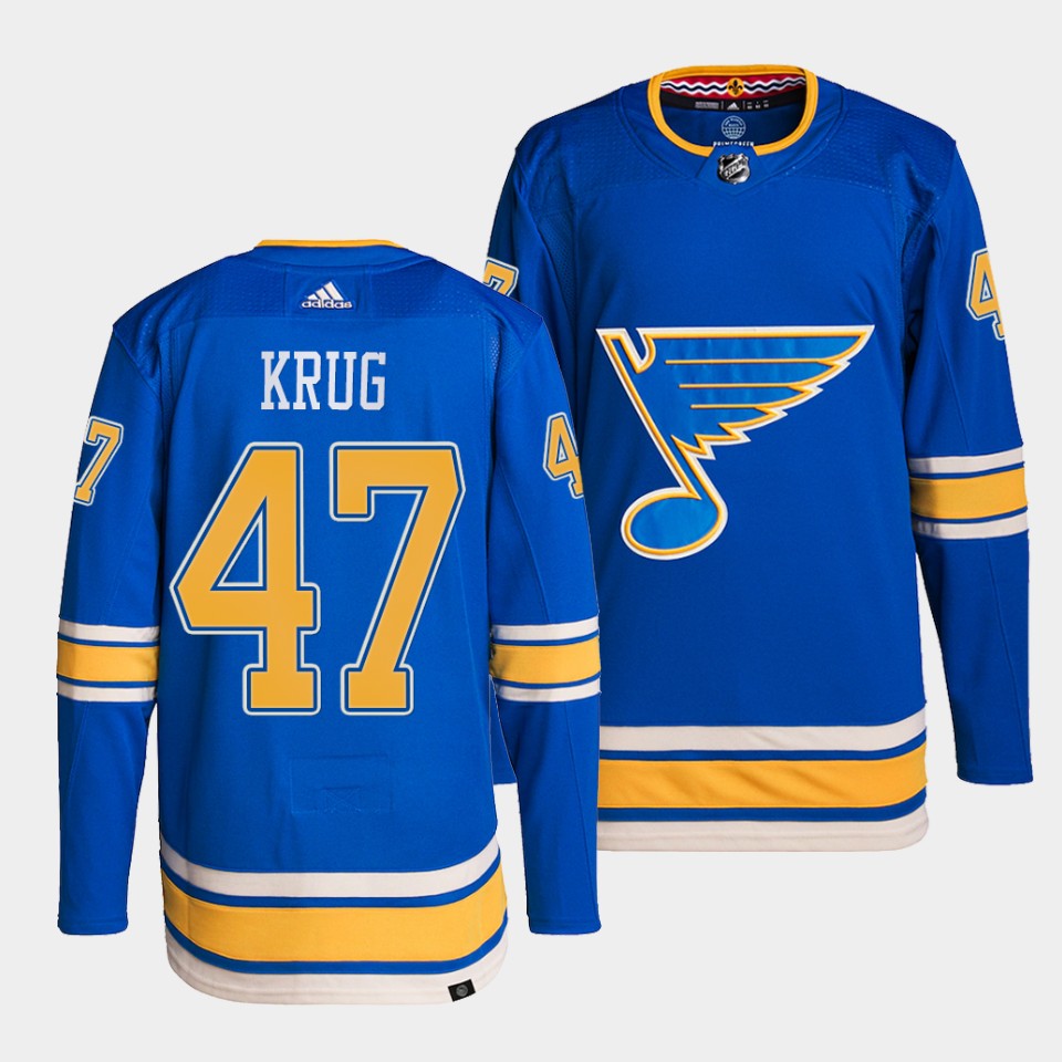 St. Louis Blues Torey Krug Alternate Blue Jersey St. Louis Blues Torey Krug Alternate Blue Jersey