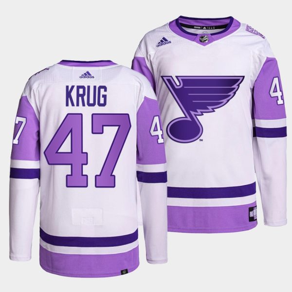St. Louis Blues Torey Krug HockeyFightsCancer White Jersey St. Louis Blues Torey Krug HockeyFightsCancer White Jersey