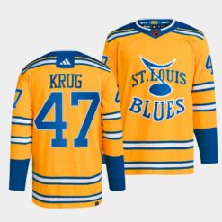 St. Louis Blues Torey Krug Reverse Yellow Jersey