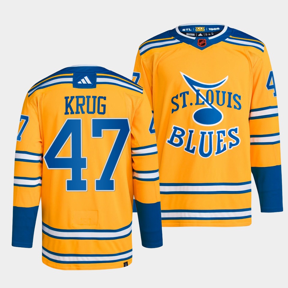 St. Louis Blues Torey Krug Reverse Yellow Jersey St. Louis Blues Torey Krug Reverse Yellow Jersey