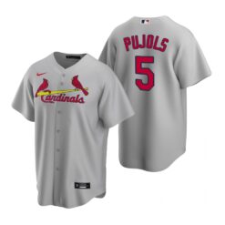 St. Louis Cardinals Albert Pujols Gray Replica Road Jersey