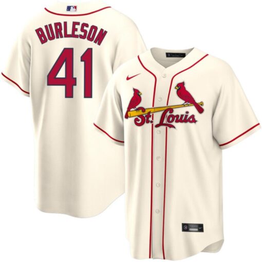 St. Louis Cardinals Alec Burleson Cream Alternate Replica Jersey