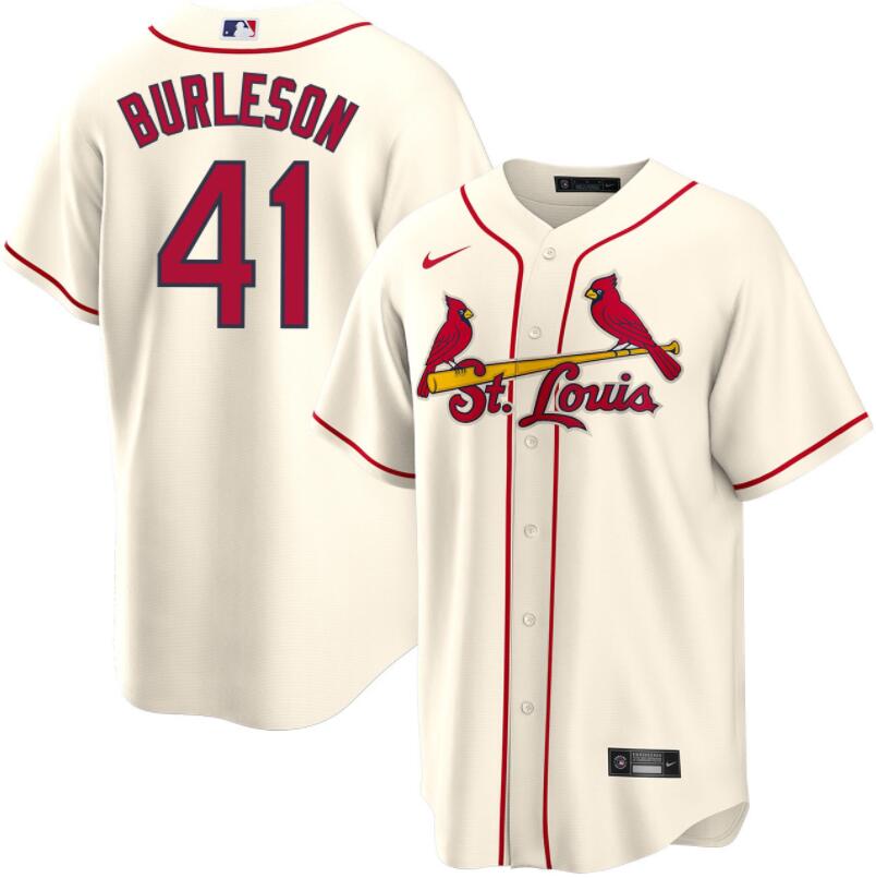 St. Louis Cardinals Alec Burleson Cream Alternate Replica Jersey St. Louis Cardinals Alec Burleson Cream Alternate Replica Jersey