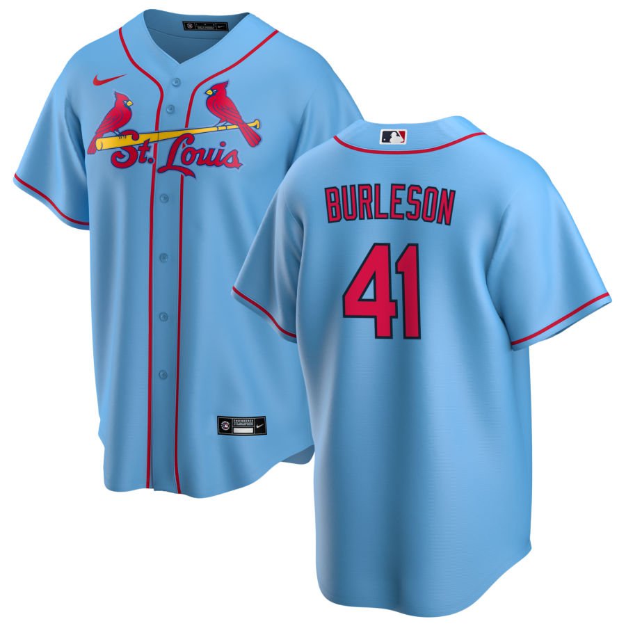 St. Louis Cardinals Alec Burleson Light Blue Alternate Replica Jersey St. Louis Cardinals Alec Burleson Light Blue Alternate Replica Jersey