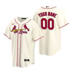 St. Louis Cardinals Custom Cream Alternate Replica Jersey