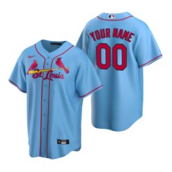 St. Louis Cardinals Custom Light Blue Alternate Replica Jersey