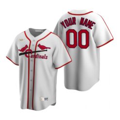 St. Louis Cardinals Custom White Cooperstown Collection Jersey