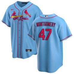 St. Louis Cardinals Jordan Montgomery Light Blue Alternate Replica Jersey