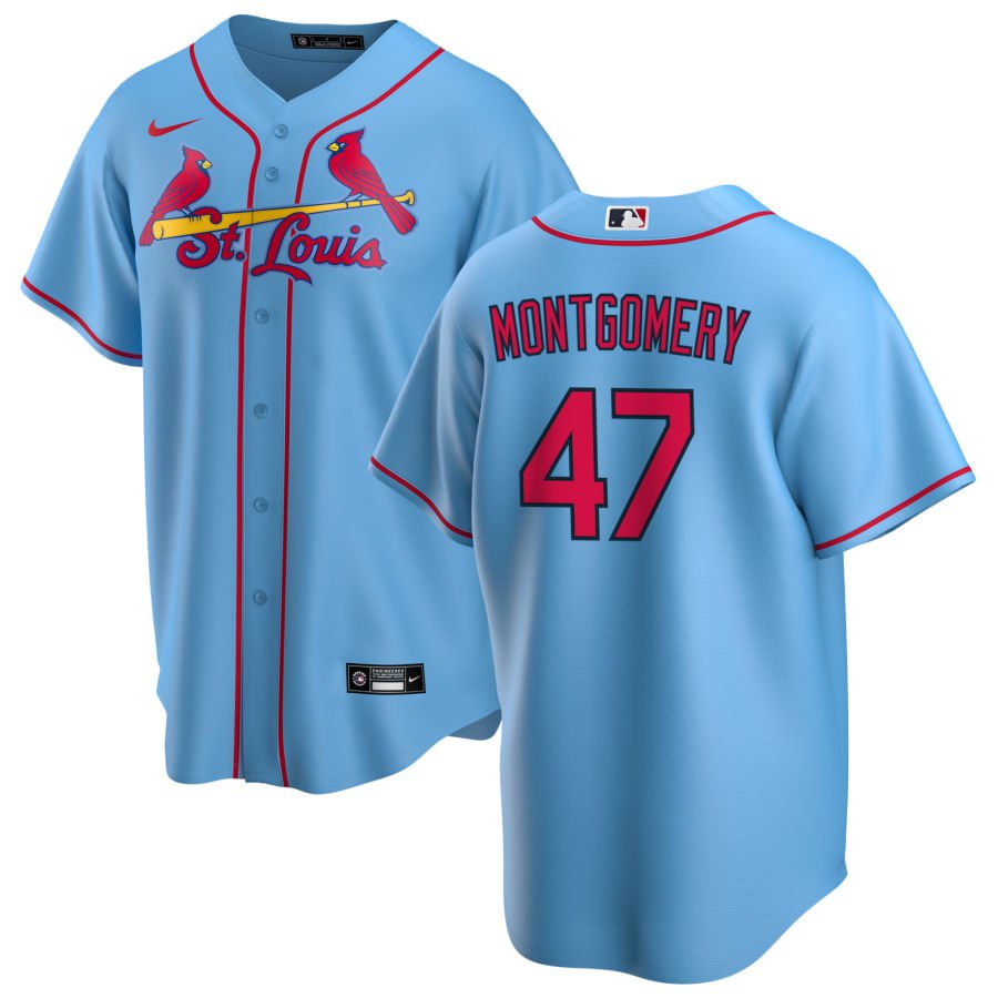 St. Louis Cardinals Jordan Montgomery Light Blue Alternate Replica Jersey St. Louis Cardinals Jordan Montgomery Light Blue Alternate Replica Jersey