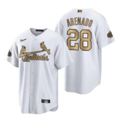 St. Louis Cardinals Nolan Arenado White Gold 2022 All-Star Replica Jersey