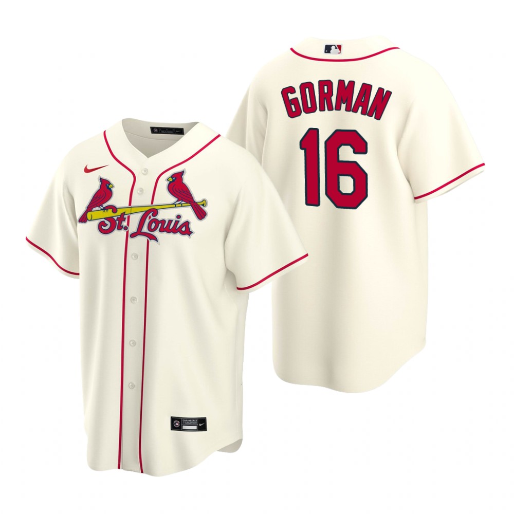 St. Louis Cardinals Nolan Gorman Cream Alternate Replica Jersey St. Louis Cardinals Nolan Gorman Cream Alternate Replica Jersey