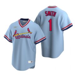 St. Louis Cardinals Ozzie Smith Light Blue Cooperstown Road Jersey
