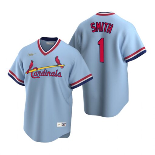 St. Louis Cardinals Ozzie Smith Light Blue Cooperstown Road Jersey