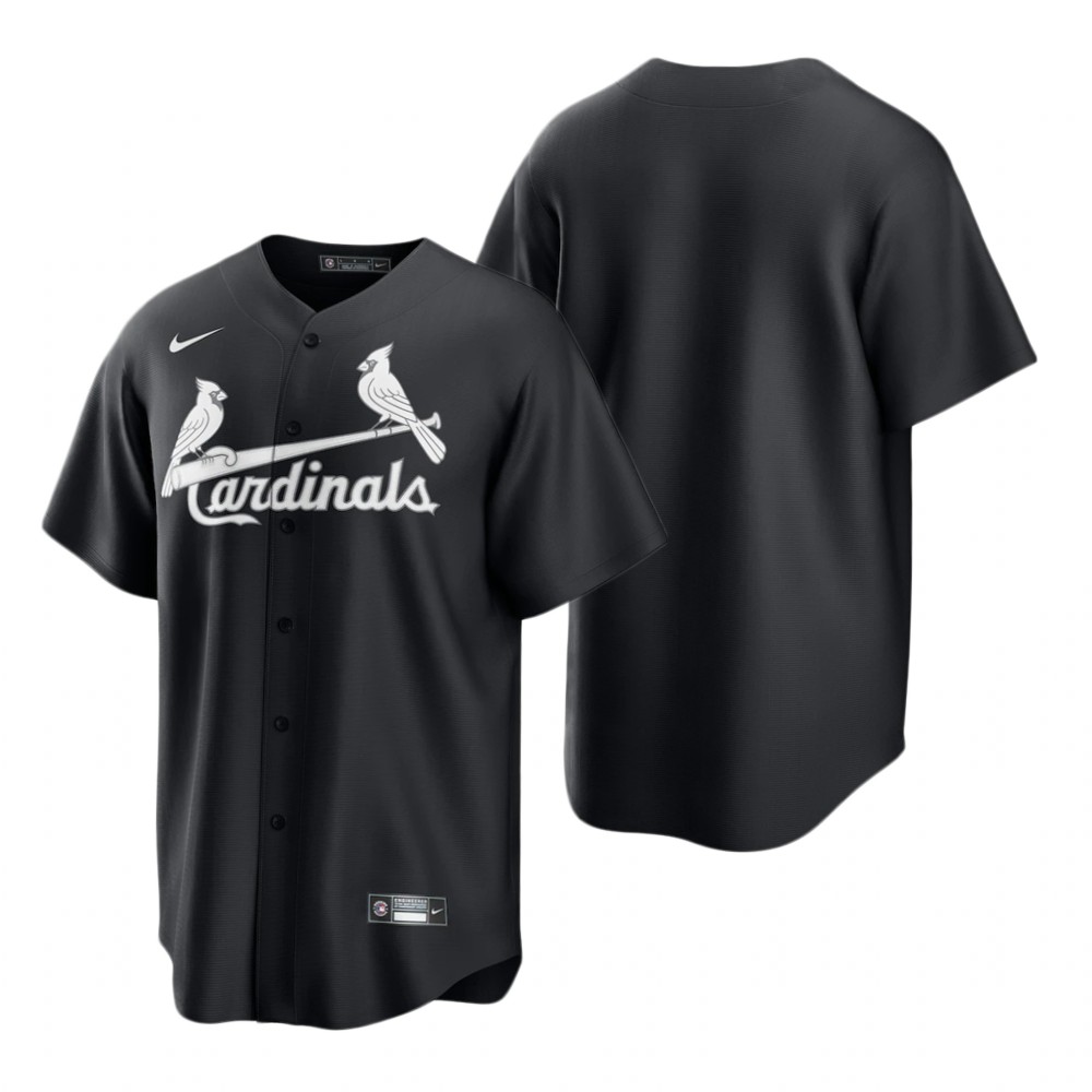 St. Louis Cardinals Team Black White Replica Jersey St. Louis Cardinals Team Black White Replica Jersey