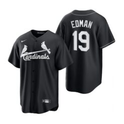 St. Louis Cardinals Tommy Edman Black White Fashion Replica Jersey