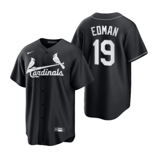 St. Louis Cardinals Tommy Edman Black White Fashion Replica Jersey