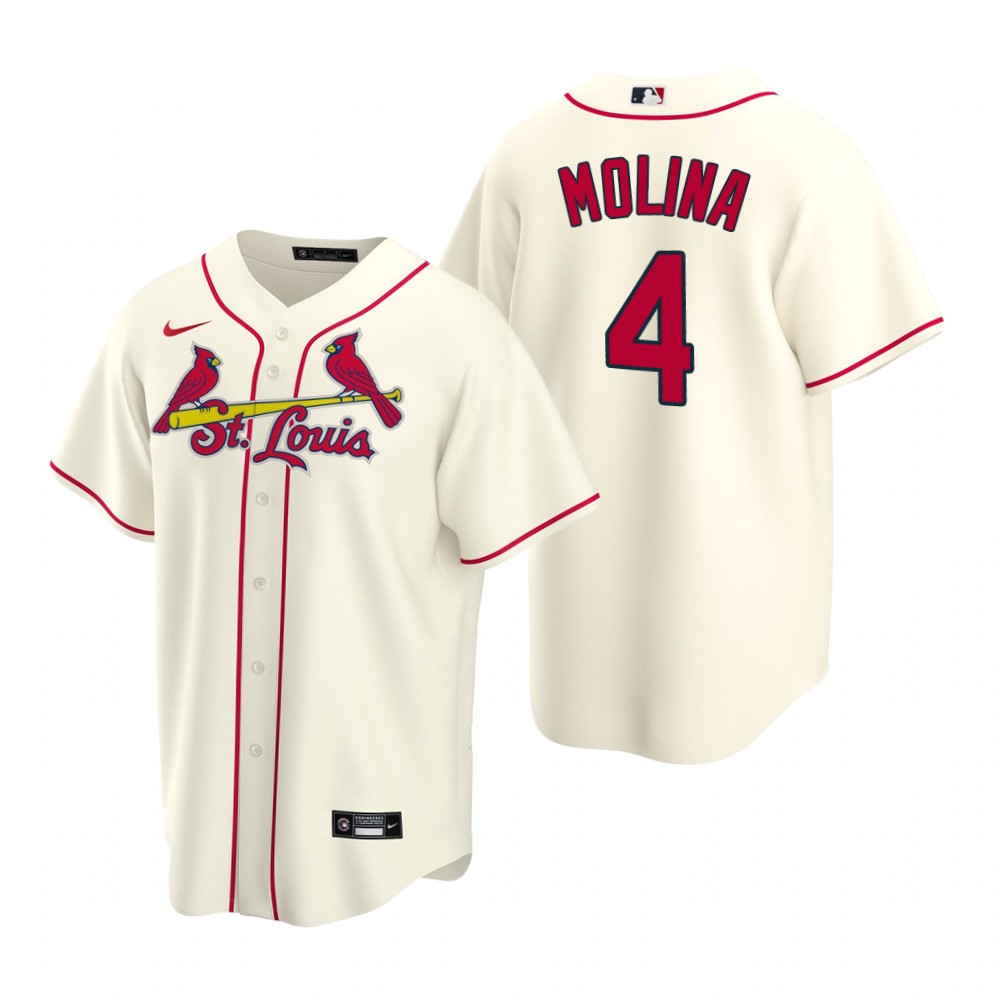 St. Louis Cardinals Yadier Molina Cream Replica Alternate Jersey St. Louis Cardinals Yadier Molina Cream Replica Alternate Jersey