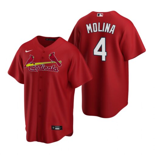 St. Louis Cardinals Yadier Molina Red Replica Alternate Jersey