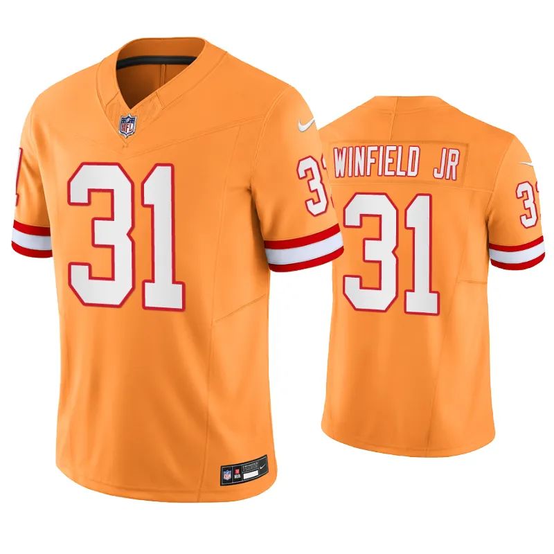 Tampa Bay Buccaneers Antoine Winfield Jr. Orange Throwback Limited Jersey Tampa Bay Buccaneers Antoine Winfield Jr. Orange Throwback Limited Jersey