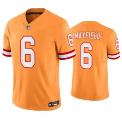 Tampa Bay Buccaneers Baker Mayfield Orange Throwback Limited Jersey