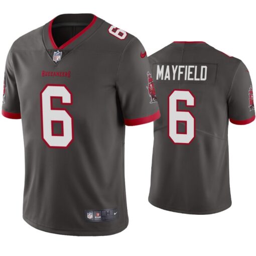 Tampa Bay Buccaneers Baker Mayfield Pewter Limited Jersey
