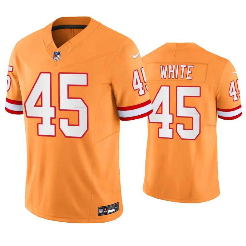 Tampa Bay Buccaneers Devin White Orange Throwback Limited Jersey Tampa Bay Buccaneers Devin White Orange Throwback Limited Jersey