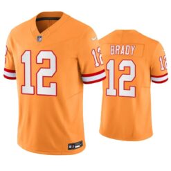 Tampa Bay Buccaneers Tom Brady Orange Throwback Limited Jersey