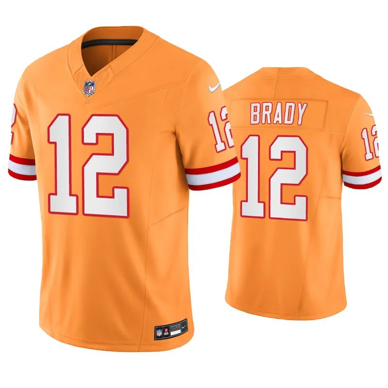 Tampa Bay Buccaneers Tom Brady Orange Throwback Limited Jersey Tampa Bay Buccaneers Tom Brady Orange Throwback Limited Jersey