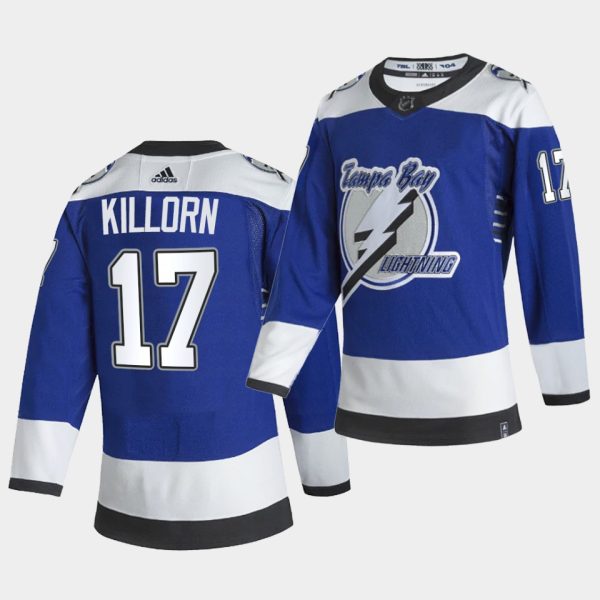 Tampa Bay Lightning Alex Killorn 2021 Reverse Retro Blue Jersey Tampa Bay Lightning Alex Killorn 2021 Reverse Retro Blue Jersey